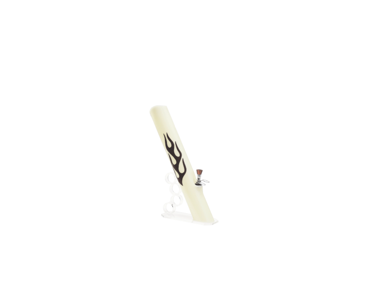 Acrylic Water Pipe Glow GRIP Flame - 2"x14"