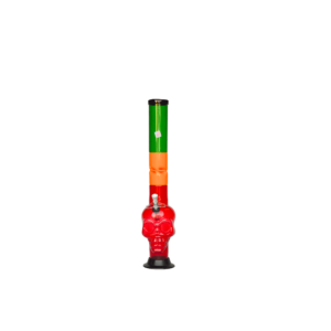 Acrylic Water Pipe Rasta Skull-1 - 2"x17"